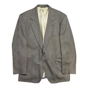LaCrosse Men's Sport Coat Blazer Plaid Check Pattern Brown Tan Size 42R